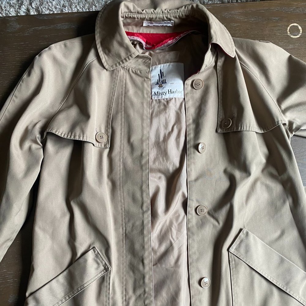 Misty Harbor Rain Trench Coat Size 10 Petite - Women | Color: Beige | Size: M